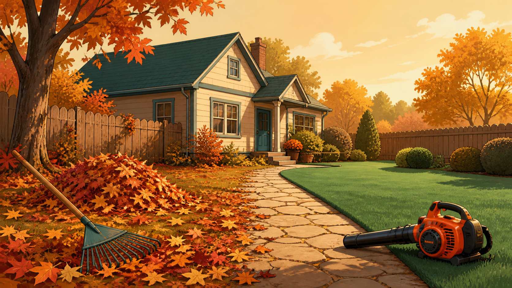 Clean all the leaves official Roblox cover art